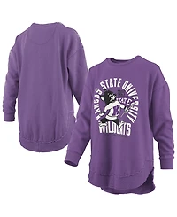 Pressbox Women's Kansas State Wildcats Blitz Fleece-Lined Graphic Crewneck Sweatshirt