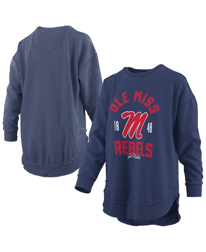 Pressbox Women's Ole Miss Rebels Blitz Graphic Dropped Shoulder Crewneck Sweatshirt
