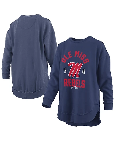 Pressbox Women's Ole Miss Rebels Blitz Graphic Dropped Shoulder Crewneck Sweatshirt