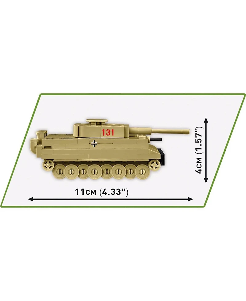 Cobi Wwii Historical Collection Tiger I 144-Piece Tank Building Set, Ages 6+