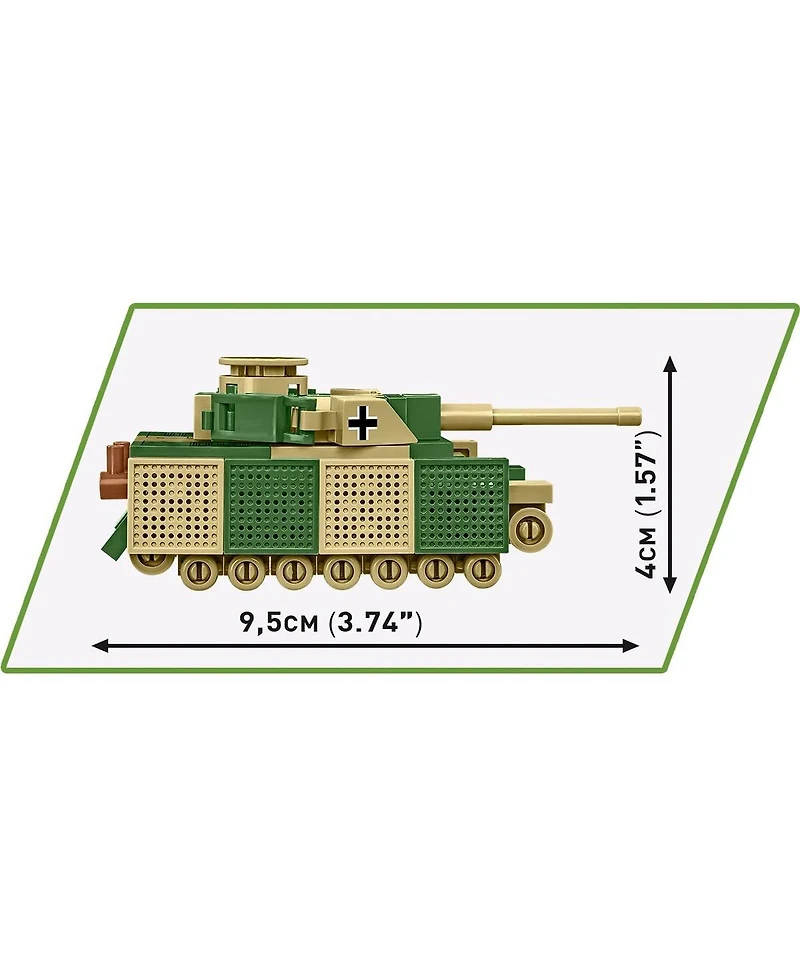 Cobi Historical Collection Wwii Panzer Iv Ausf. J Rotating-Turret 128-Piece Building Set, Ages 6+