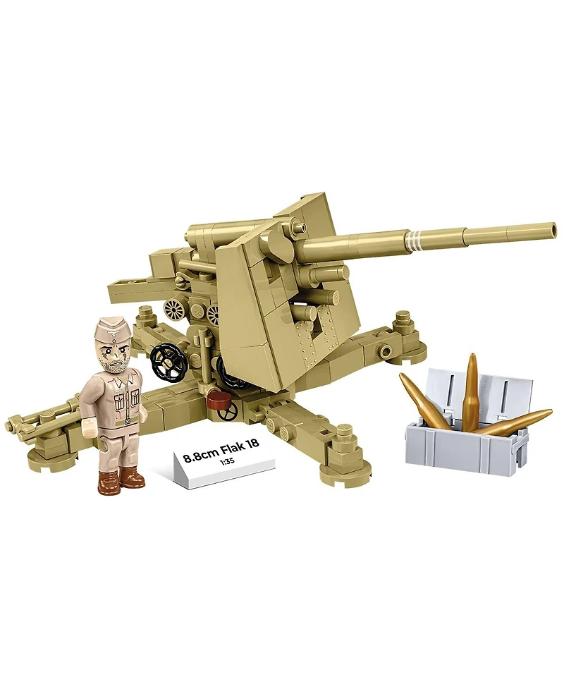 Cobi Historical Collection Wwii 8.8 cm Flak 18 (Dak) Cannon 232-Piece Building Set, Ages 9+