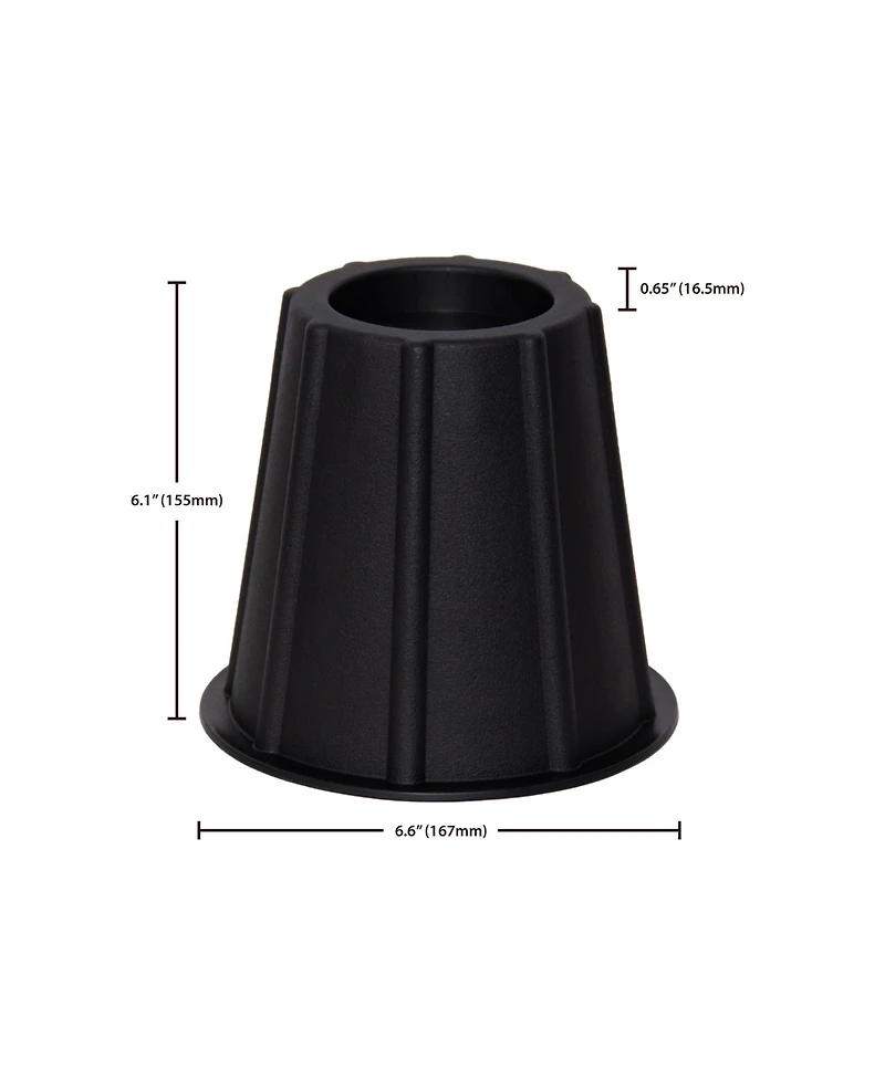 Kings Brand Furniture Heavy Duty Round Bed Risers, Set of 4, 6" Furniture Elevators for Beds, Sofas, Chairs and Desks