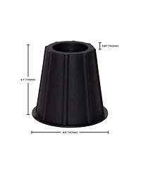 Kings Brand Furniture Heavy Duty Round Bed Risers, Set of 4, 6" Furniture Elevators for Beds, Sofas, Chairs and Desks