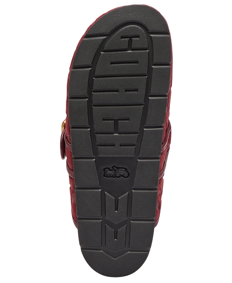 Coach Women's Signature Jacquard Round Toe Archival Buckle Clogs