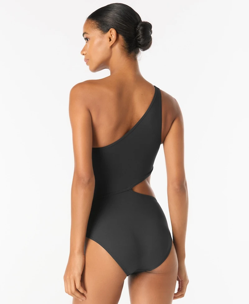 Michael Kors Women's One-Shoulder Cutout One-Piece Swimsuit