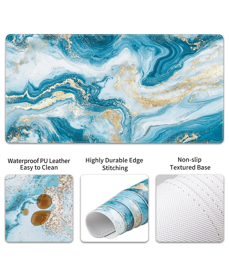 Lofree 4 1 Pu Leather Desk Mat Set Wrist Rest Coaster Non Slip Office Gaming Accessories