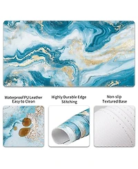 Lofree 4 1 Pu Leather Desk Mat Set Wrist Rest Coaster Non Slip Office Gaming Accessories