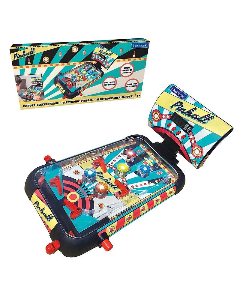 Lexibook Table electronic pinball, Action and reflex game for children and family, Lcd screen