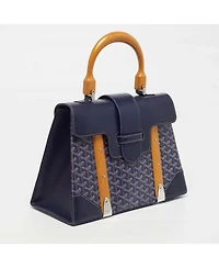 Pre-Owned Goyard Saigon Mm Goyardine Canvas and Leather Top Handle Bag