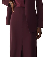 The Fold Women's Oliena High-Waisted Midi Pencil Skirt