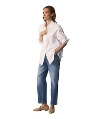The Fold Women's Claudia Cotton-Blend Oversized Long-Sleeve Button-Down Shirt