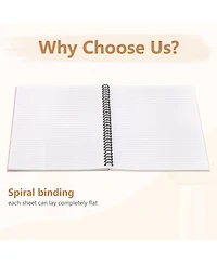 Danrong 12 Pack A5 Spiral Notebooks College Ruled Thick Paper Side Binding For Work School