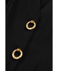 Nocturne Women's Ring Button Wrap Front Jacket