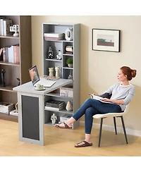 Streamdale Fold-out Wall Mount Convertible Writing Desk with Storage