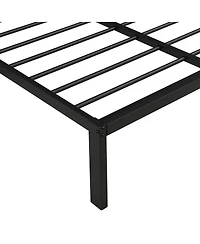 Streamdale Furniture Metal Loft Bed with Led, Desk and Shelves, Twin Size