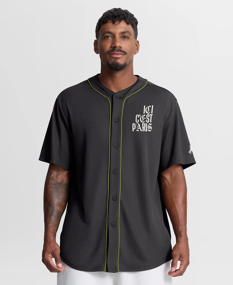 Fanatics Men's Paris Saint-Germain Oversized V-Neck Baseball Jersey