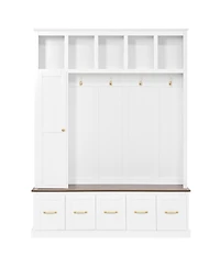 Streamdale Furniture Entryway Hall Tree with Coat Hooks
