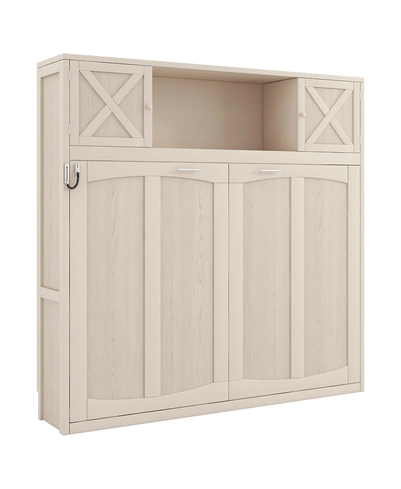 Streamdale Furniture Full Size Murphy Bed with Storage Cabinets