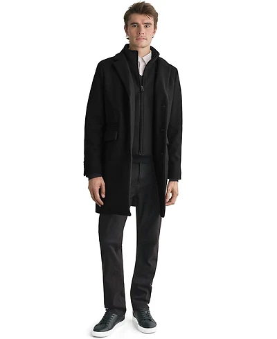 Karl Lagerfeld Paris Men's Bib Overcoat
