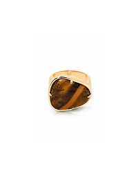 Ettika 18k Gold-Plated Tiger's Eye Solstice Ring