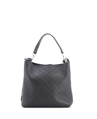 Pre-Owned Gucci Gg Emblem Bucket Bag Gg Embossed Leather