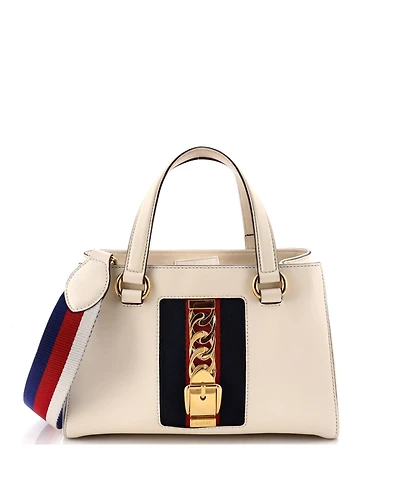 Pre-Owned Gucci Medium Sylvie Top Handle Tote Leather