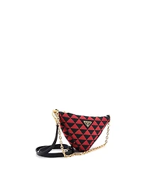 Pre-Owned Prada Mini Symbole Triangle Bag Leather and Jacquard