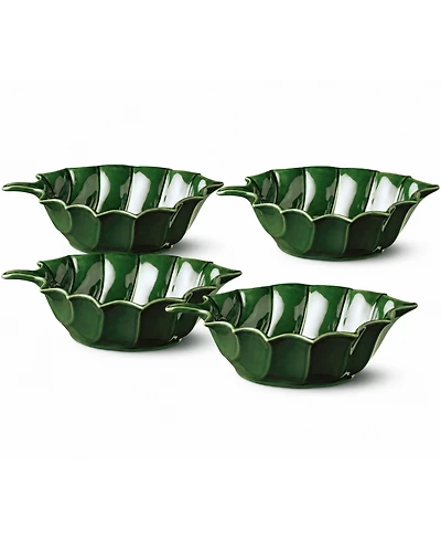Certified International Festive Blooms Holly Bowls, Set of 4