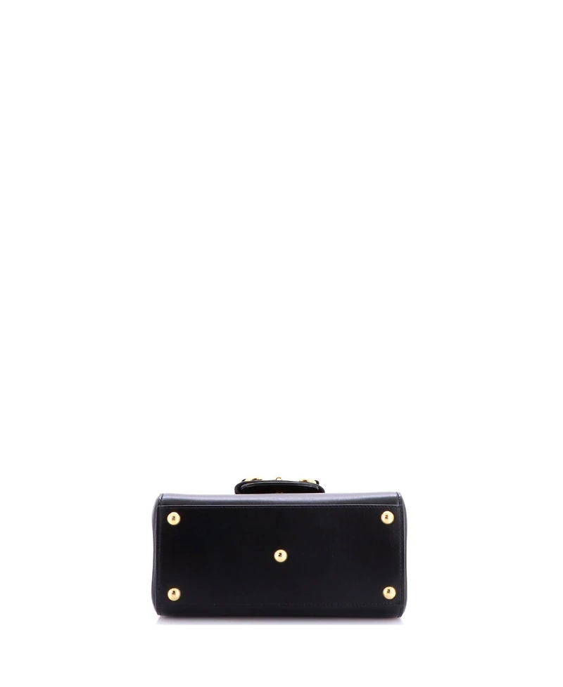 Pre-Owned Gucci Mini Horsebit 1955 Top Handle Flap Bag Leather