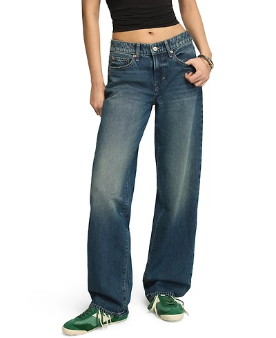 Lucky Brand Women's The Baggy Low-Rise Wide-Leg Jeans