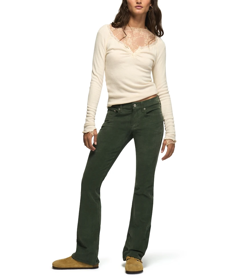 Lucky Brand Women's Sweet Mid-Rise Boot-Cut Corduroy Pants
