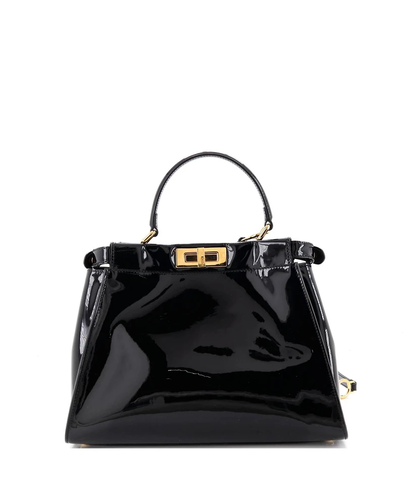 Pre-Owned Fendi Regular Peekaboo Bag Patent