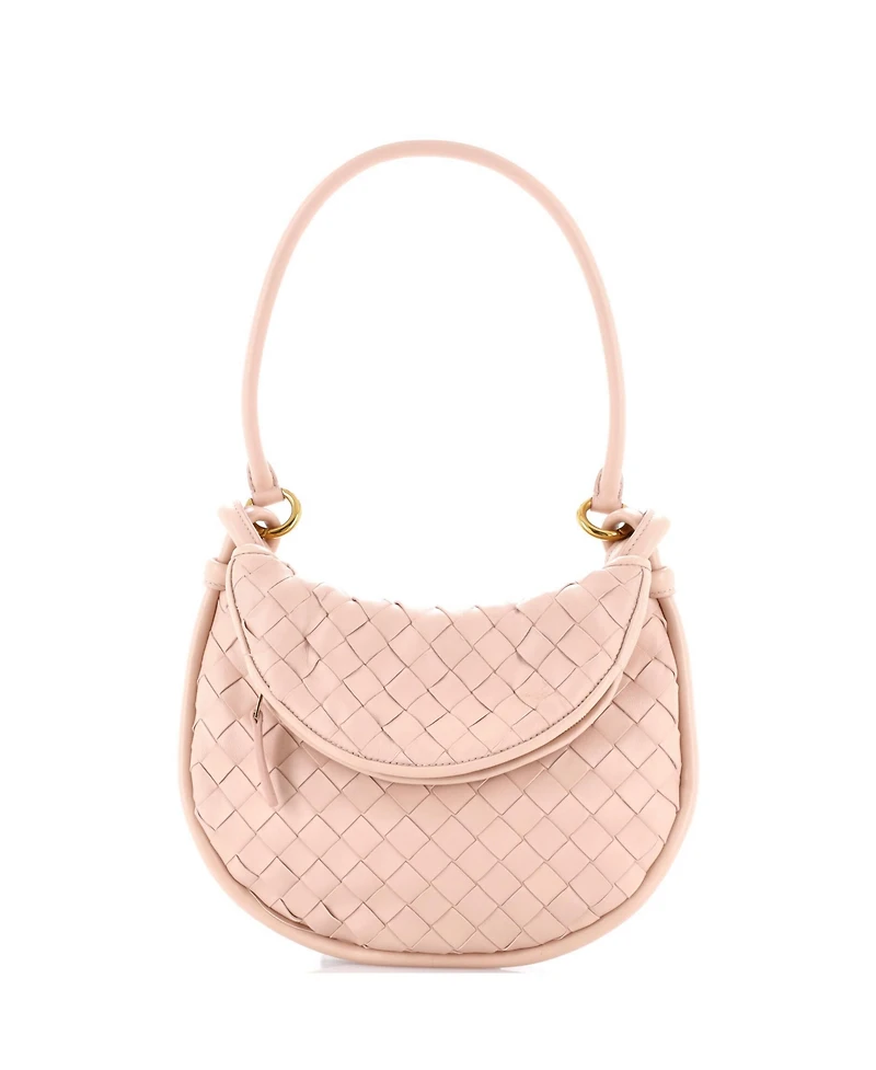 Pre-Owned Bottega Veneta Small Gemelli Shoulder Bag Intrecciato Leather