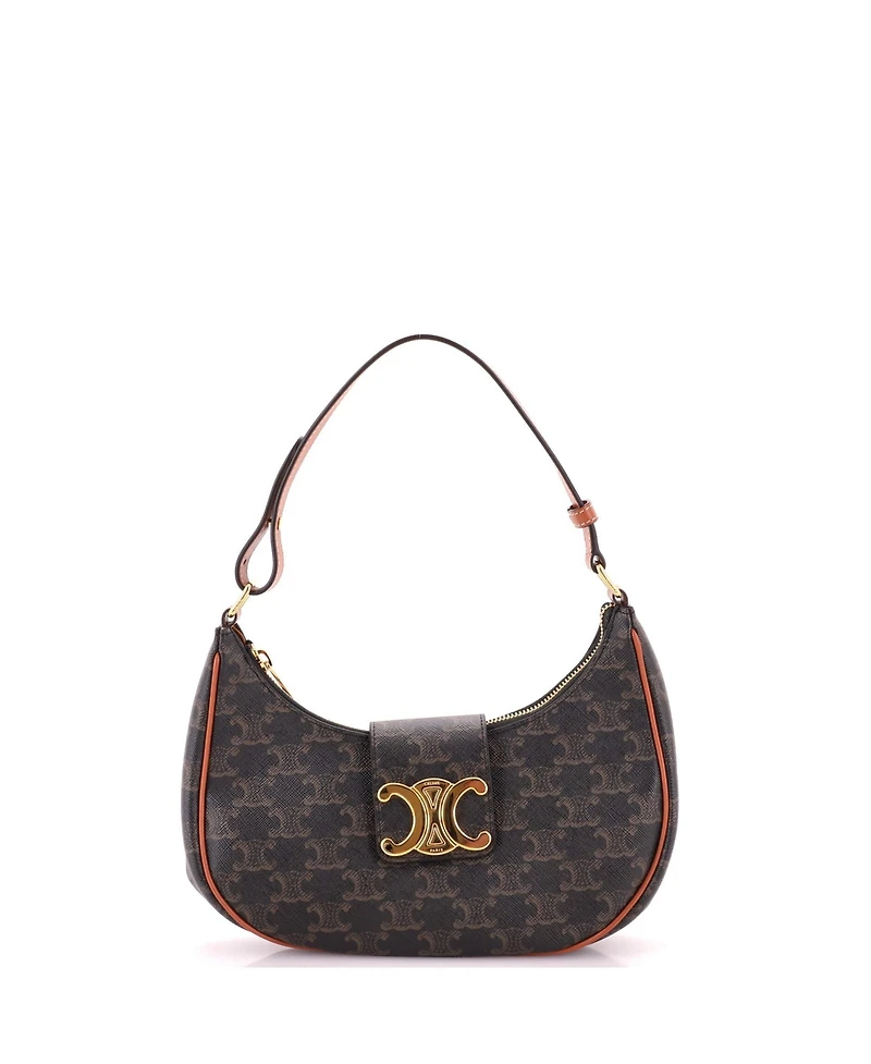 Pre-Owned Celine Ava Triomphe Bag Triomphe Coated Canvas