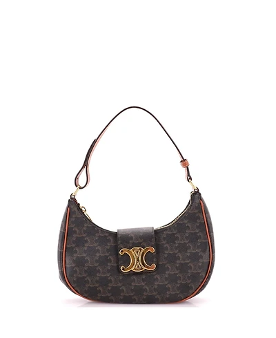 Pre-Owned Celine Ava Triomphe Bag Triomphe Coated Canvas