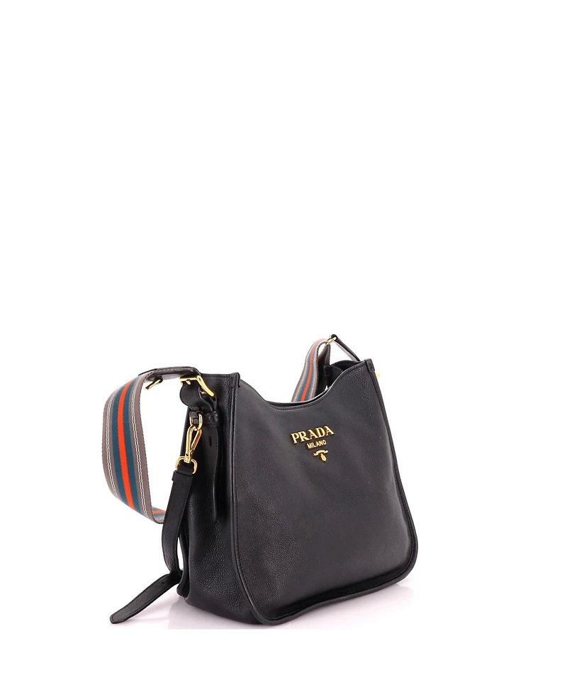 Pre-Owned Prada Medium Dual Strap Hobo Vitello Daino