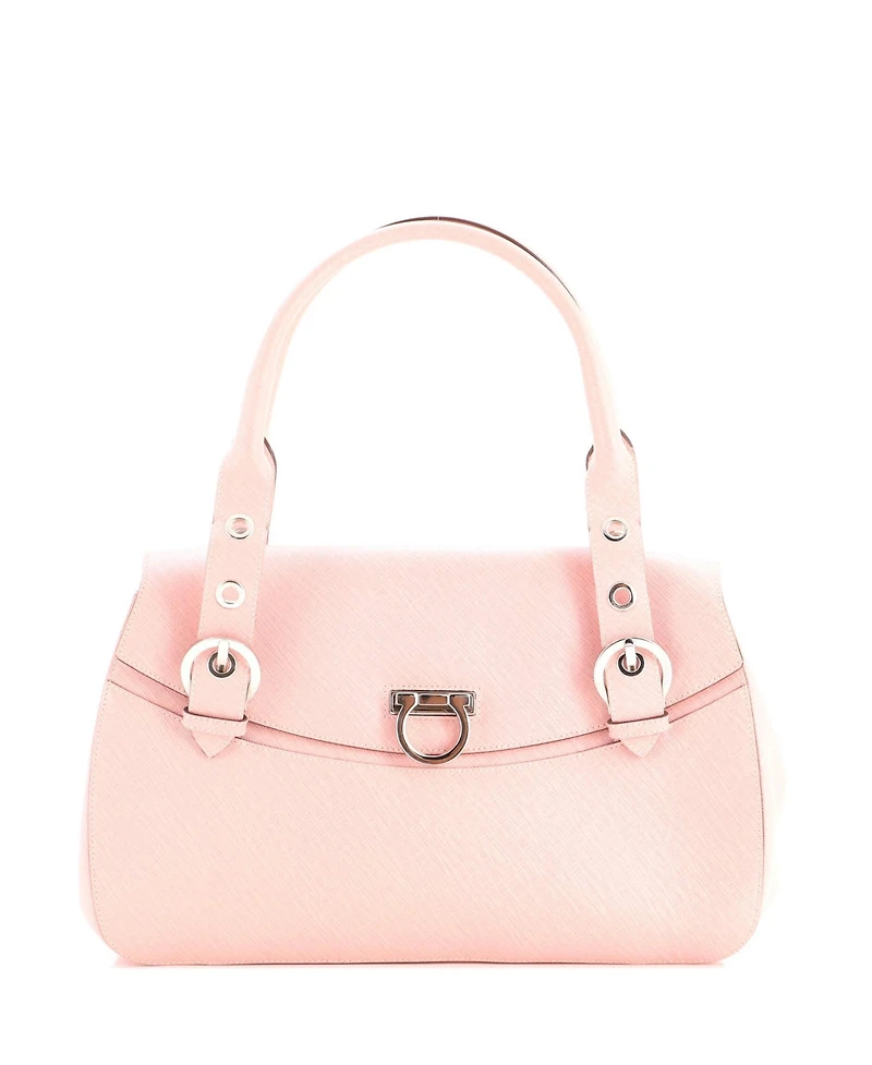 Pre-Owned Salvatore Ferragamo Medium Sofia Satchel Laser Cut Leather
