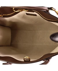 Pre-Owned Gucci Large Interlocking G Patch Convertible Tote Printed Gg Coated Canvas