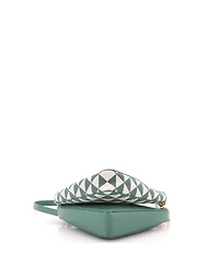 Pre-Owned Prada Mini Double Symbole Triangle Bag Leather and Jacquard