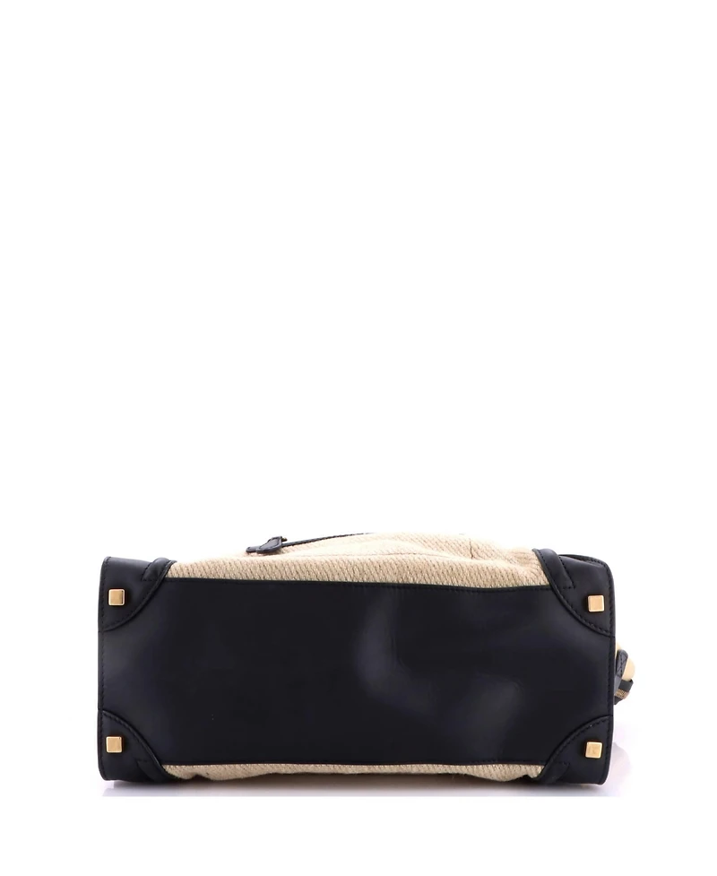 Pre-Owned Celine Tricolor Shoulder Luggage Bag Canvas and Leather