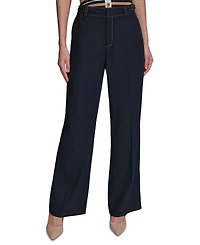 Karl Lagerfeld Paris Women's Ankle-Length Straight-Leg Pants