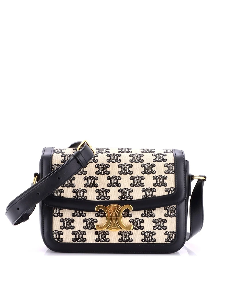 Pre-Owned Celine Medium Triomphe Shoulder Bag Triomphe Canvas
