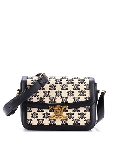 Pre-Owned Celine Medium Triomphe Shoulder Bag Triomphe Canvas