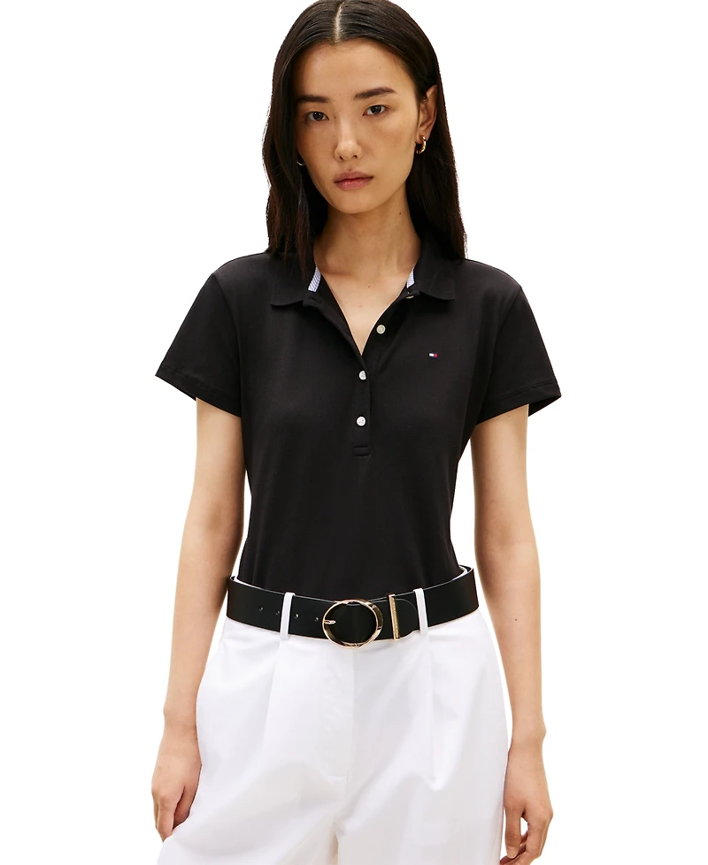 Tommy Hilfiger Women's Classic Pique Short-Sleeve Polo T-Shirt