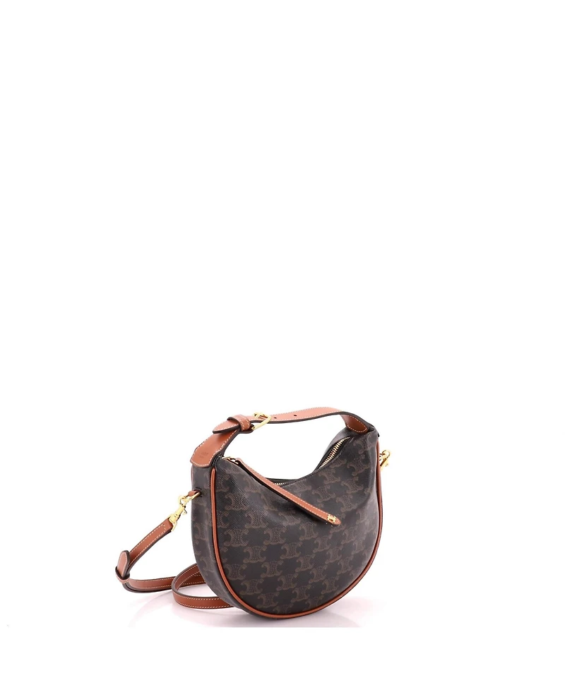 Pre-Owned Celine Teen Lulu Bag Triomphe Coated Canvas