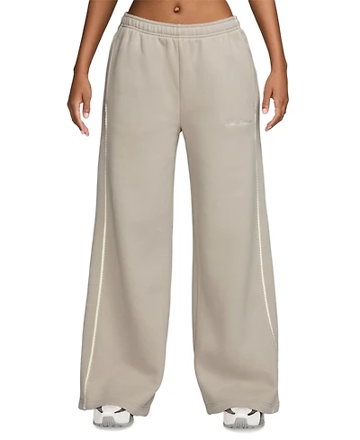 Nike Studio Fleece Women's Mid-Rise Wide-Leg Scallop Pants