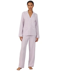 Lauren Ralph Women's Notch Collar and Mid-Rise Pant Set