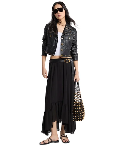 Michael Kors Women's High-Low Mid-Rise Skirt