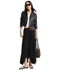 Michael Kors Women's High-Low Mid-Rise Skirt